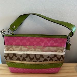 Coach Signature Collection Pink and green